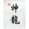 Chinese Symbols for Spiritual Dragon Calligraphy Painting